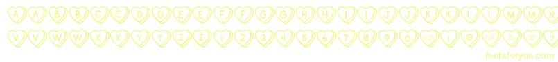 Sweehb Font – Yellow Fonts on White Background