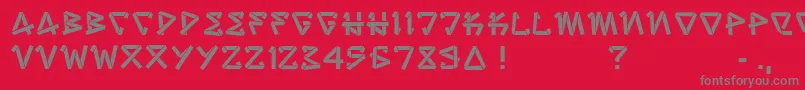 StripJoint Font – Gray Fonts on Red Background