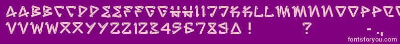 StripJoint-Schriftart – Rosa Schriften auf violettem Hintergrund