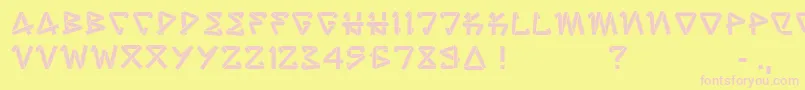 StripJoint Font – Pink Fonts on Yellow Background