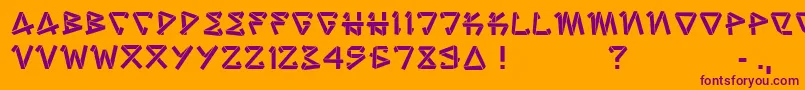 StripJoint Font – Purple Fonts on Orange Background