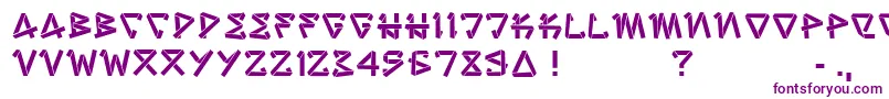 StripJoint Font – Purple Fonts on White Background