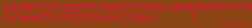 StripJoint Font – Red Fonts on Brown Background