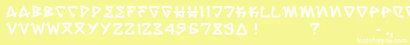StripJoint Font – White Fonts on Yellow Background