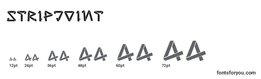 StripJoint Font Sizes