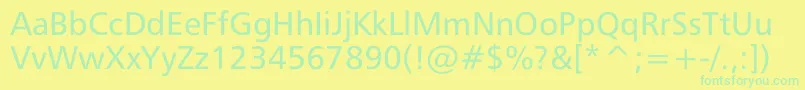 Mayfarling Font – Green Fonts on Yellow Background