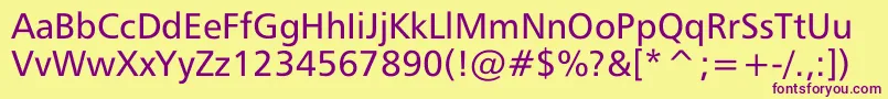 Mayfarling Font – Purple Fonts on Yellow Background