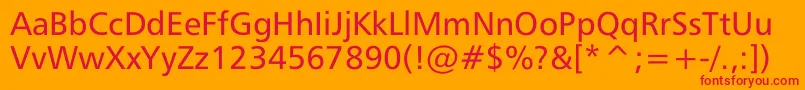 Mayfarling Font – Red Fonts on Orange Background