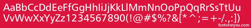 Mayfarling Font – White Fonts on Red Background
