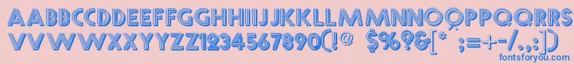 Multistrokes Font – Blue Fonts on Pink Background