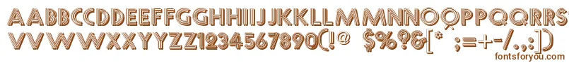 Multistrokes Font – Brown Fonts on White Background