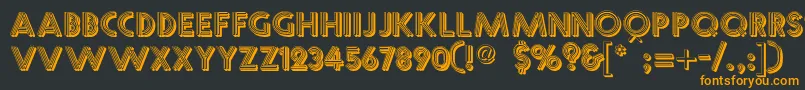 Multistrokes Font – Orange Fonts on Black Background