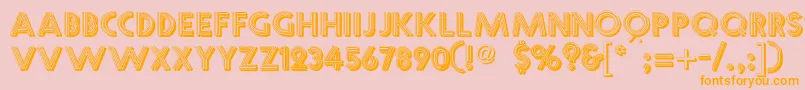 Multistrokes Font – Orange Fonts on Pink Background