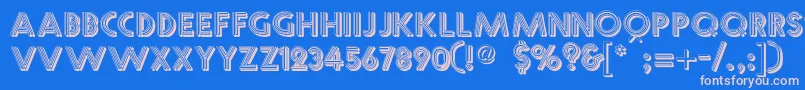 Шрифт Multistrokes – розовые шрифты на синем фоне