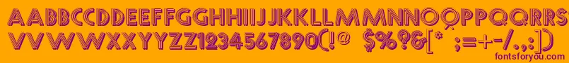 Multistrokes Font – Purple Fonts on Orange Background