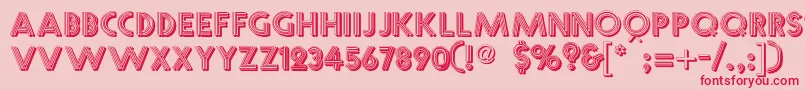 Multistrokes Font – Red Fonts on Pink Background