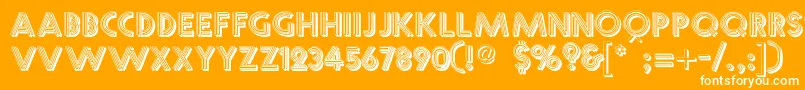 Multistrokes Font – White Fonts on Orange Background