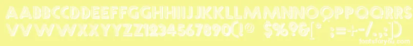 Multistrokes Font – White Fonts on Yellow Background