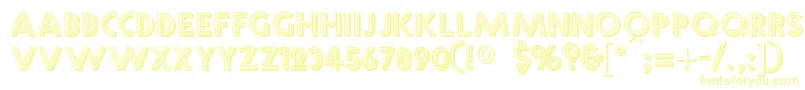 Multistrokes Font – Yellow Fonts on White Background