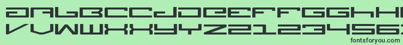 Czcionka LegionExpanded – czarne czcionki na zielonym tle