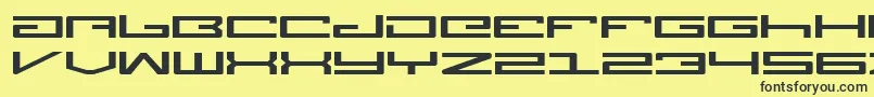 LegionExpanded-Schriftart – Schwarze Schriften auf gelbem Hintergrund