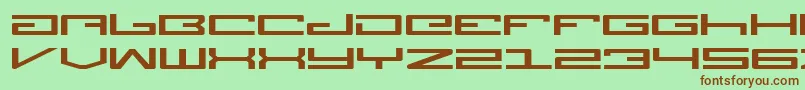 LegionExpanded-fontti – ruskeat fontit vihreällä taustalla
