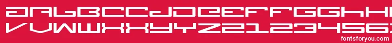 LegionExpanded Font – White Fonts on Red Background