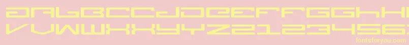LegionExpanded-Schriftart – Gelbe Schriften auf rosa Hintergrund