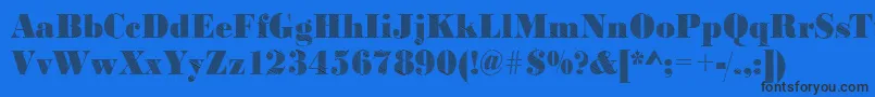 BodonifallingRegular Font – Black Fonts on Blue Background