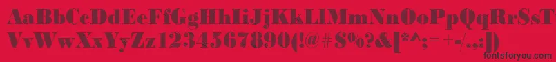 BodonifallingRegular Font – Black Fonts on Red Background