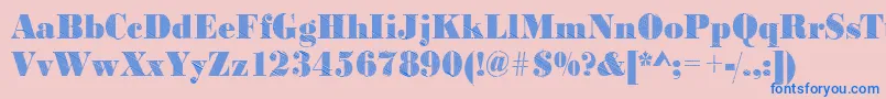 BodonifallingRegular Font – Blue Fonts on Pink Background