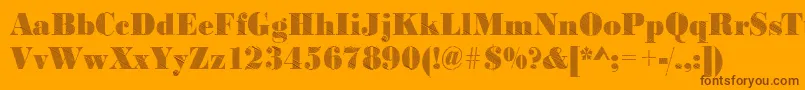 BodonifallingRegular Font – Brown Fonts on Orange Background
