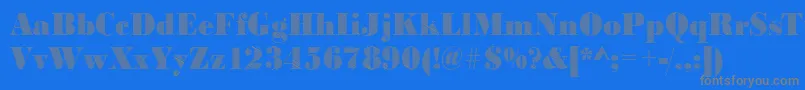 BodonifallingRegular Font – Gray Fonts on Blue Background