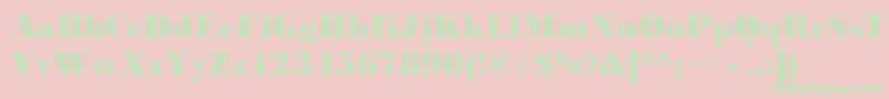 BodonifallingRegular Font – Green Fonts on Pink Background