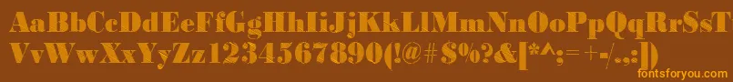 BodonifallingRegular Font – Orange Fonts on Brown Background