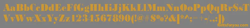 BodonifallingRegular Font – Orange Fonts on Gray Background