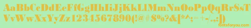 BodonifallingRegular Font – Orange Fonts on Green Background