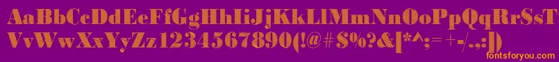 BodonifallingRegular Font – Orange Fonts on Purple Background