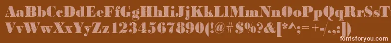 BodonifallingRegular Font – Pink Fonts on Brown Background