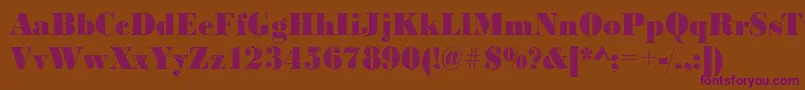 BodonifallingRegular Font – Purple Fonts on Brown Background
