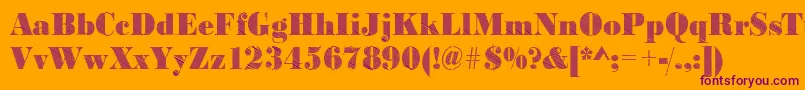 BodonifallingRegular Font – Purple Fonts on Orange Background