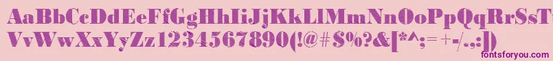 BodonifallingRegular Font – Purple Fonts on Pink Background