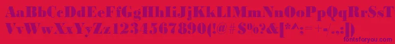 BodonifallingRegular Font – Purple Fonts on Red Background