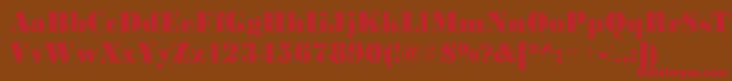 BodonifallingRegular Font – Red Fonts on Brown Background