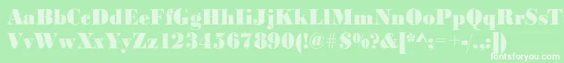 BodonifallingRegular Font – White Fonts on Green Background