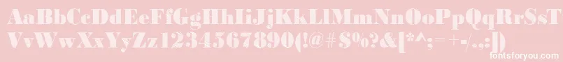 BodonifallingRegular Font – White Fonts on Pink Background