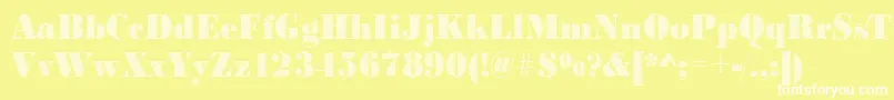 BodonifallingRegular Font – White Fonts on Yellow Background