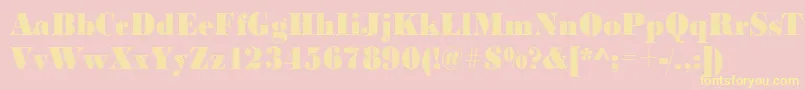 BodonifallingRegular Font – Yellow Fonts on Pink Background