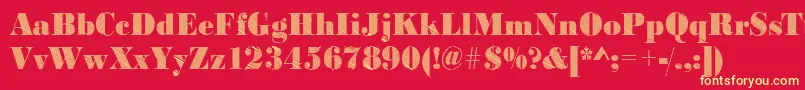 BodonifallingRegular Font – Yellow Fonts on Red Background