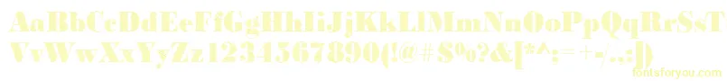 BodonifallingRegular Font – Yellow Fonts on White Background